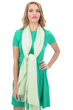 Cachemire et Soie accessoires platine vert pale 201 cm x 71 cm